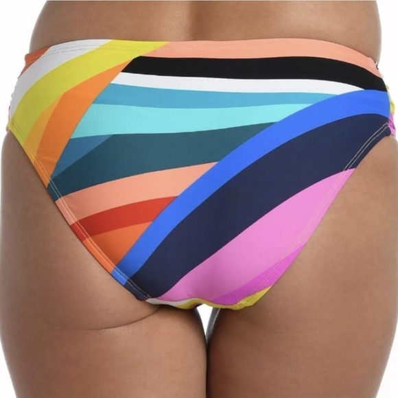 LA BLANCA | Women's Rainbow Sunscape Side-Shirred Hipster  Bikini Bottoms - Picture 2 of 5